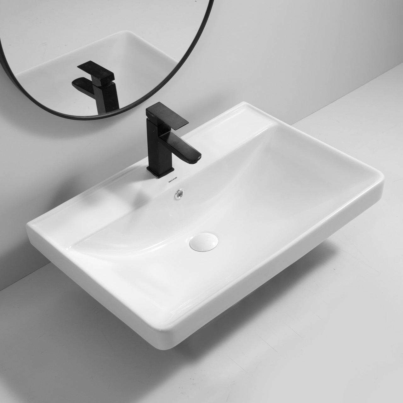 Раковина меблева Mixxus Premium STYLE-1502 700×480×190 мм з отвором під змішувач і переливом, білий - Зображення 2