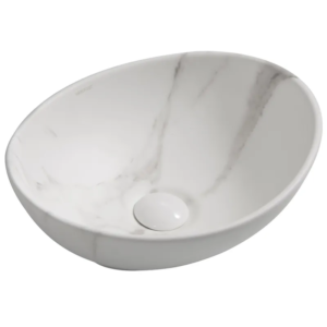 Раковина накладна MIXXUS PREMIUM ELLIPSE-0108 MARBLE 400х330х145mm