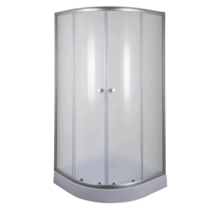 Душова кабіна з низьким піддоном Mixxus PLAIN SCT02-100x100x195-FB SATIN матове скло 4мм