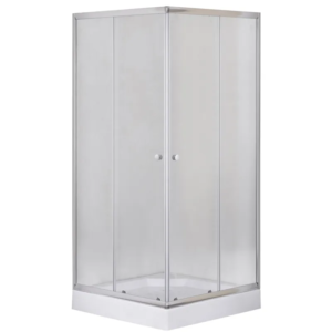 Душова кабіна з низьким піддоном Mixxus CUBIC SCT01-100x100x195-FB CHROME матове скло 4мм