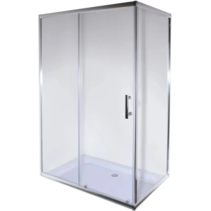 Душова кабіна без піддону Mixxus HARD SC01-100x80x185-TR CHROME прозоре скло 5мм