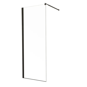 Душова перегородка Mixxus Premium FLAT SP02-100x200-TR Black Walk-In прозоре скло 8мм
