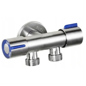 Кран для підключення сантехприладів Mixxus VAL-11-1/2x1/2x1/2 з нерж. сталі SUS304