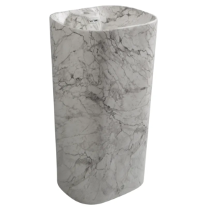 Раковина моноблок MIXXUS PREMIUM DIVERSE-1101 MARBLE 460х380х840mm з отвором під змішувач та переливом