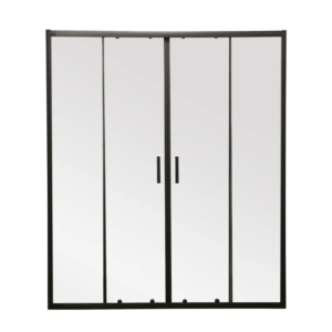 Двері в нішу Mixxus Premium DIVERSE SD01-160x185-TR Black прозоре скло 5мм
