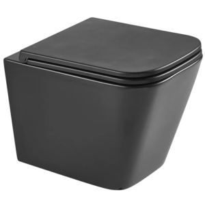 Унітаз підвісний Mixxus Premium QUADRO-0301-T3 BLACK 490х340х360mm, система змиву TORNADO 3.0