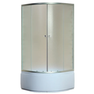 Душова кабіна з високим піддоном Mixxus PLAIN SCT01-90x90x195-FB SATIN матове скло 4мм