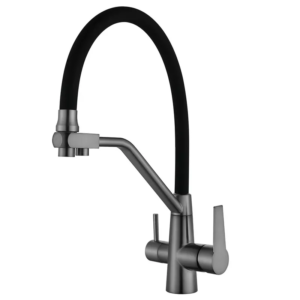 Кухонний змішувач на дві води Mixxus FUL-021 Graphite Refl.Black