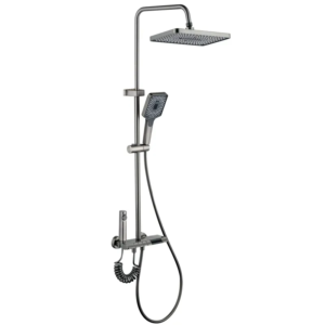 Душова колона зі змішувачем Mixxus Premium RIVIERA 009-J GRAPHITE з кнопкою перемикання, 4 режими
