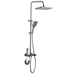 Душова колона зі змішувачем Mixxus Premium NEPTUNE 009-J GRAPHITE з кнопкою перемикання, 4 режими