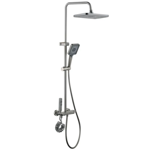 Душова колона зі змішувачем Mixxus Premium MARLIN 009-J GRAPHITE з кнопкою перемикання, 4 режими