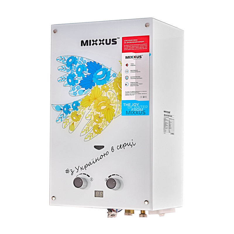 Газова колонка MIXXUS GWH-0610 BASIC GLASS димохідна 10 л/хв - Зображення 5