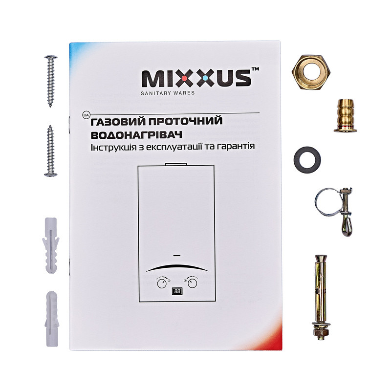 Газова колонка MIXXUS GWH-0610 BASIC GLASS димохідна 10 л/хв - Зображення 7