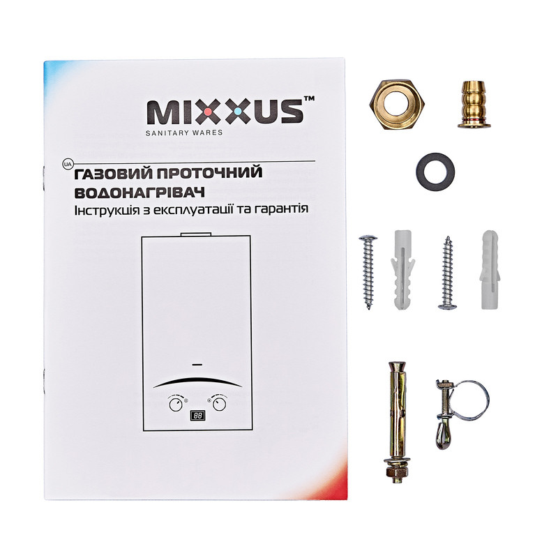 Газова колонка Mixxus GWH-0112 BASIC WHITE димохідна 12 л/хв - Зображення 4