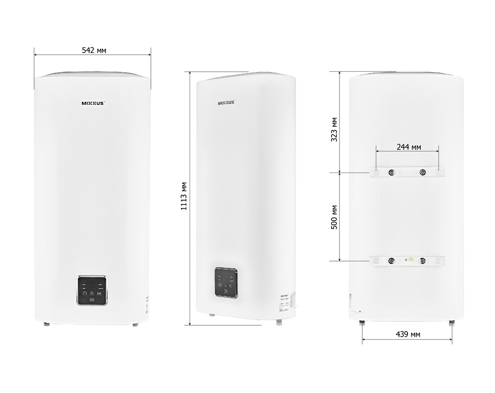 Плоский бойлер з мокрим теном 80л 2 kW MIXXUS EWH-09080 - Зображення 4