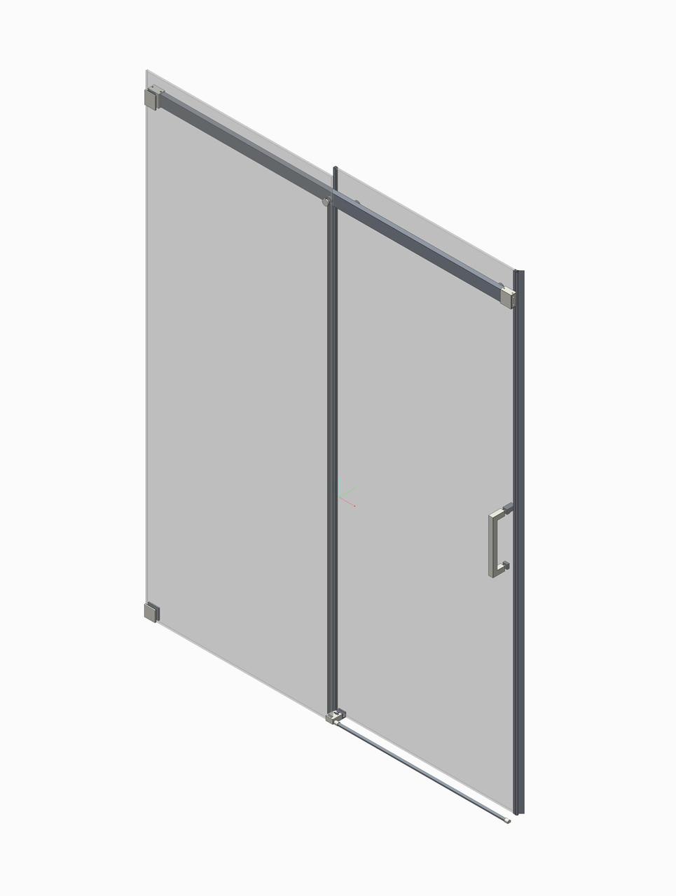 Двері в нішу KOER SR SD02-140x200-TR-01 прозоре скло Easy Clean 8мм, хром - Зображення 6