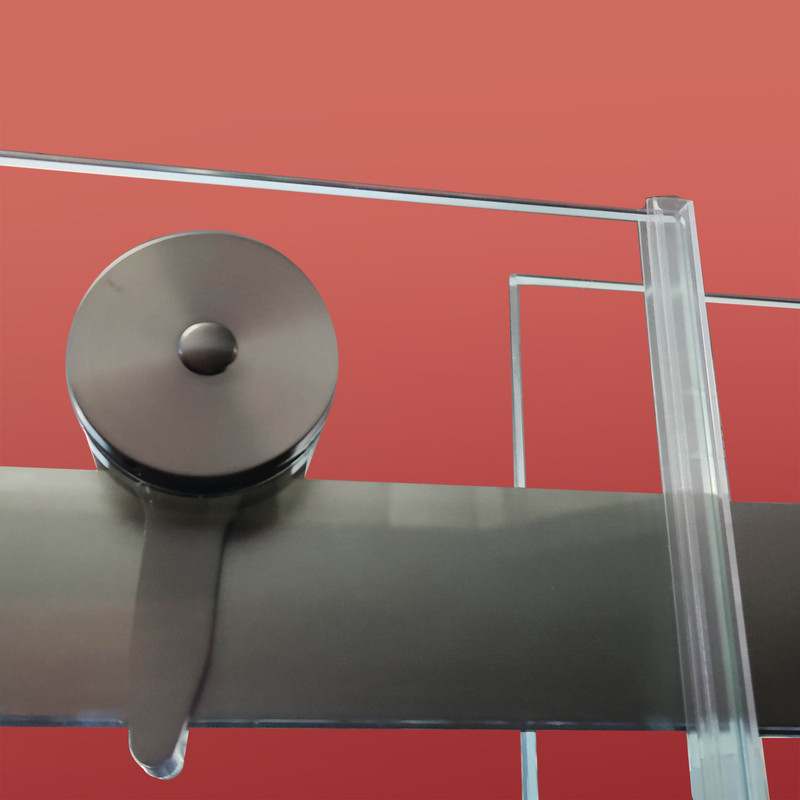 Двері в нішу KOER SR SD01-120x200-TR-07 прозоре скло Easy Clean 8мм, графіт - Зображення 4