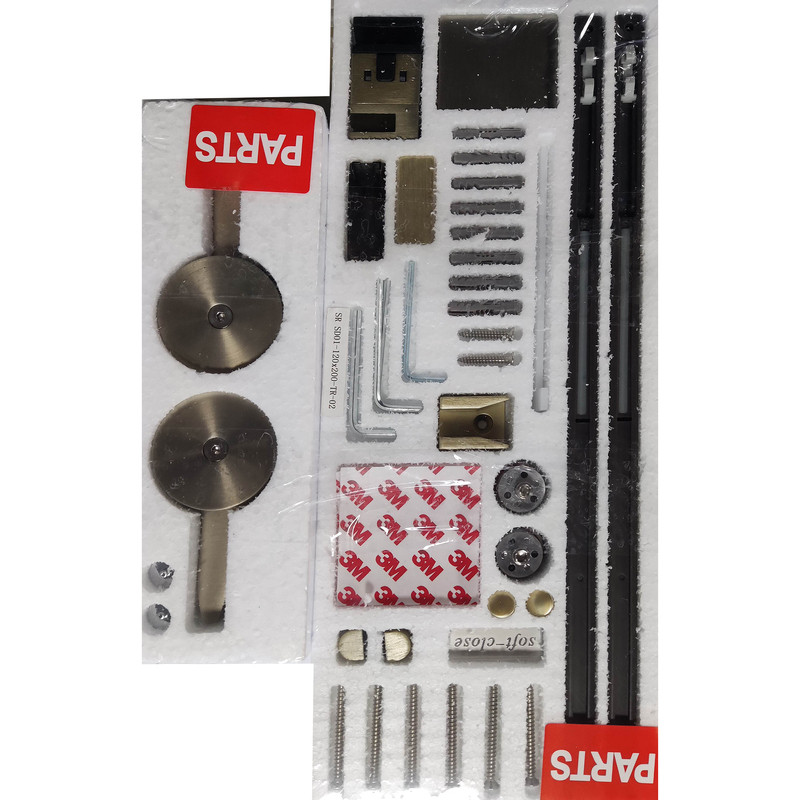 Двері в нішу KOER SR SD01-120x200-TR-07 прозоре скло Easy Clean 8мм, графіт - Зображення 9