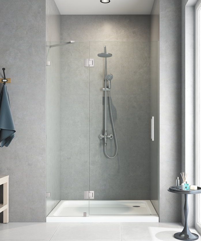 Двері в нішу KOER SR SD04-120x200-TR-01 прозоре скло Easy Clean 10мм, хром - Зображення 7
