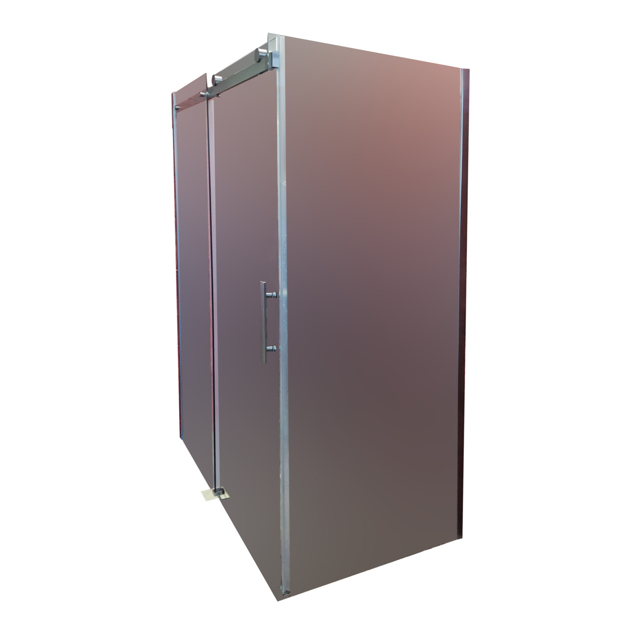 Бічна стінка до кабіни KOER SR SW01-90x200-TR-07 прозоре скло Easy Clean 8мм, графіт - Зображення 4