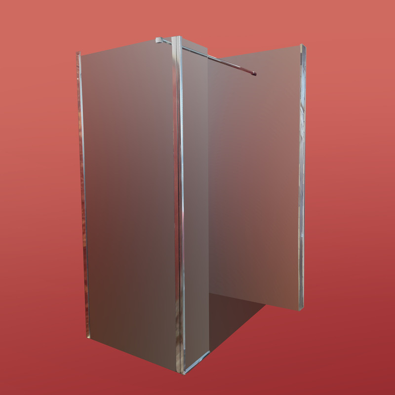 Душова перегородка KOER SR SP03-120x200-TR-01 Walk-In прозоре скло Easy Clean 8мм, хром - Зображення 3