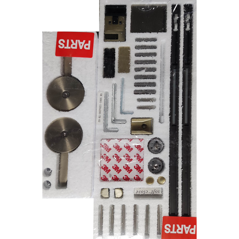 Двері в нішу KOER SR SD01-120x200-TR-02 прозоре скло Easy Clean 8мм, нікель - Зображення 6