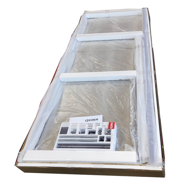 Двері в нішу KOER SR SD05-140x200-TR-01 прозоре скло Easy Clean 6мм, хром - Зображення 5