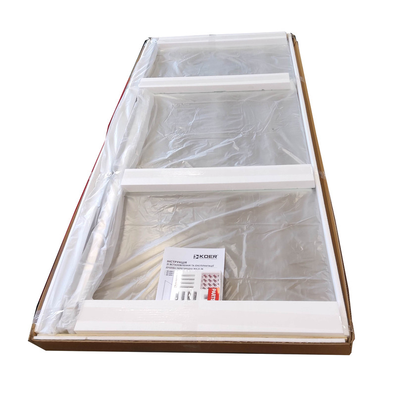 Душова перегородка KOER SR SP01-90x200-TR-01 Walk-In прозоре скло Easy Clean 8мм, хром - Зображення 7