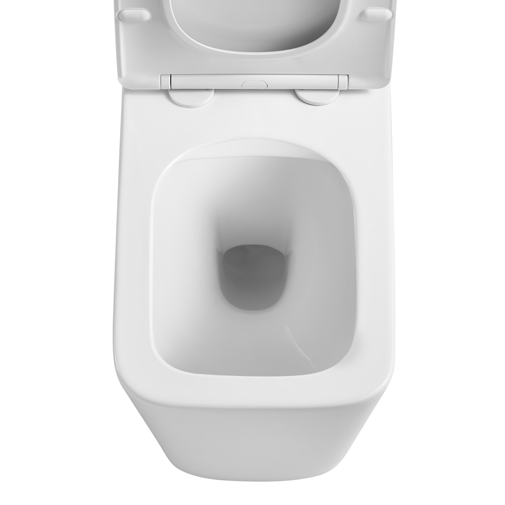 Унітаз підлоговий безбачковий Mixxus Premium QUADRO-0701-R 600х355х410mm, система змиву RIMLESS - Зображення 7
