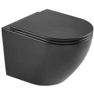 Унітаз підвісний Mixxus Premium Ellipse-0303-R Black 520x365x360mm, система змиву RIMLESS