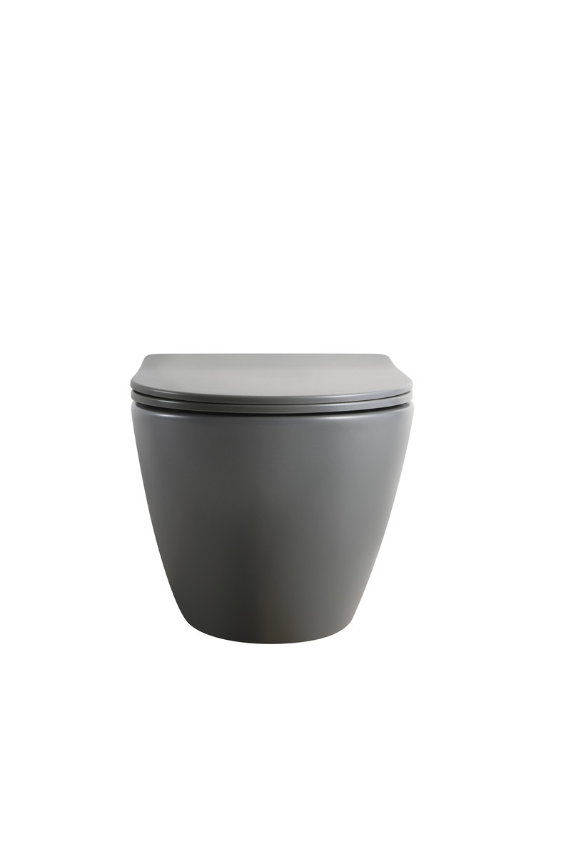 Унітаз підвісний Mixxus Premium ELLIPSE-0309-T1 GRAY 530x360x350mm система змиву TORNADO 1.0 - Зображення 7