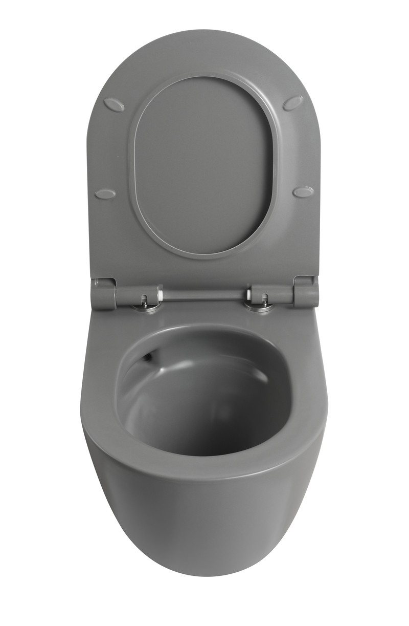 Унітаз підвісний Mixxus Premium ELLIPSE-0308-T3 GRAY 490x360x360mm система змиву TORNADO 3.0 - Зображення 3