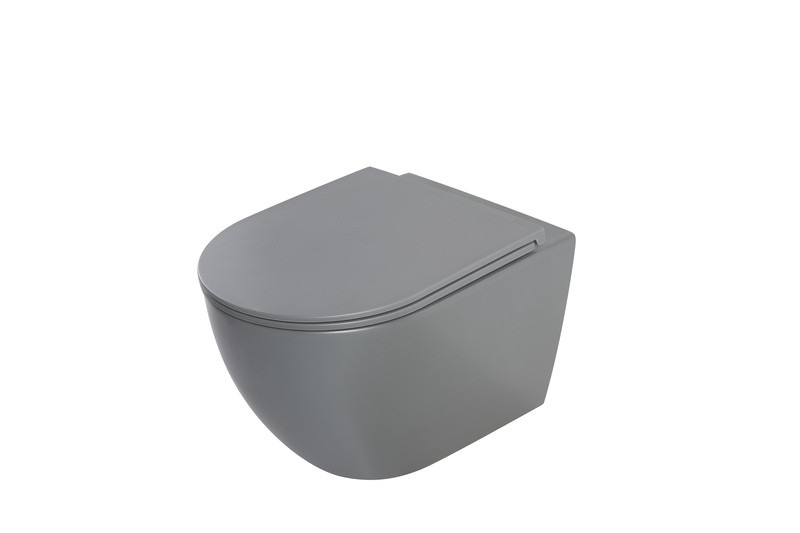 Унітаз підвісний Mixxus Premium ELLIPSE-0308-T3 GRAY 490x360x360mm система змиву TORNADO 3.0 - Зображення 4