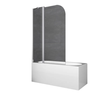 Шторки скляні на ванну KOER SR BS03-95x140-TR-01 прозоре скло 6мм, хром
