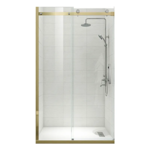 Двері в нішу KOER SR SD01-120x200-TR-12 прозоре скло Easy Clean 8мм, матове золото