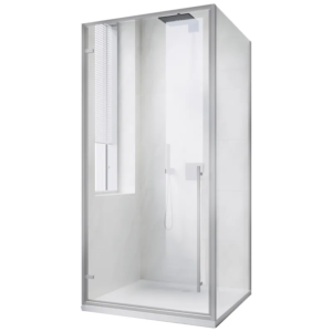 Душова кабіна без піддону KOER SR SC08-90x90x200-TR-01 прозоре скло Easy Clean 6мм, хром