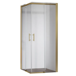 Душова кабіна без піддону KOER SR SC03-90x90x200-TR-12 прозоре скло Easy Clean 6мм, матове золото