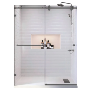 Двері в нішу KOER SR SD06-140x220-TR-07 прозоре скло Easy Clean 8мм, графіт