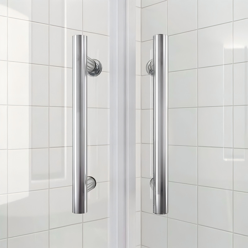 Душова кабіна без піддону KOER SR SC04-100x100x195-TR-01 прозоре скло Easy Clean 5мм, хром - Зображення 8