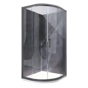 Душова кабіна без піддону KOER SR SC04-90x90x195-TR-07 прозоре скло Easy Clean 5мм, графіт