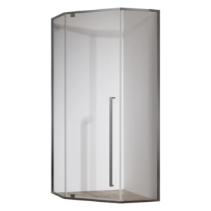 Душова кабіна без піддону KOER SR SC06-90x90x200-TR-07 прозоре скло Easy Clean 8мм, графіт