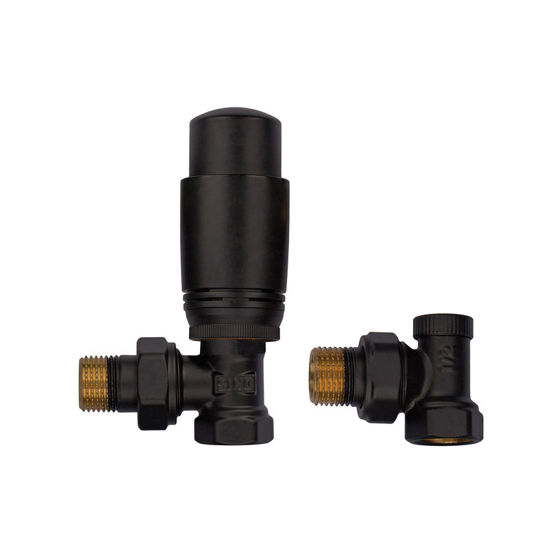 Комплект для підключення радіатора KOER SET-24.Black - 1/2'' кутовий з термоголовкою - Зображення 3