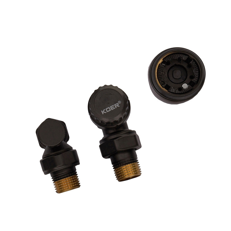 Комплект для підключення радіатора KOER SET-24.Black - 1/2'' кутовий з термоголовкою - Зображення 6