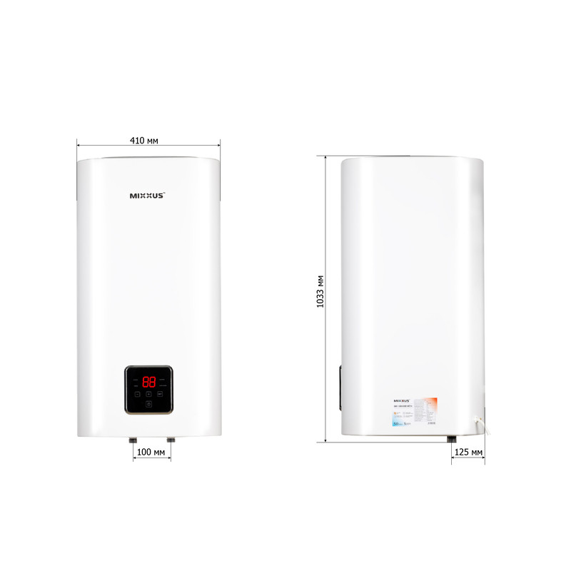 Водонагрівач "Квадрат" Mixxus EWH-15100 CUBE DRY накопичувальний 100 л, сухий тен 2,0 kW (WH0619) - Зображення 5