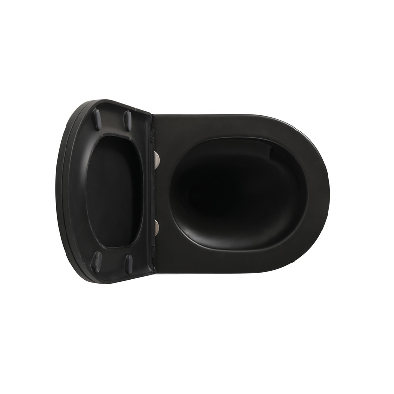 Унітаз підвісний Mixxus Premium BEVEL-0304-T1, чорна 480×360×360 мм система змиву TORNADO 1.0 - Зображення 7