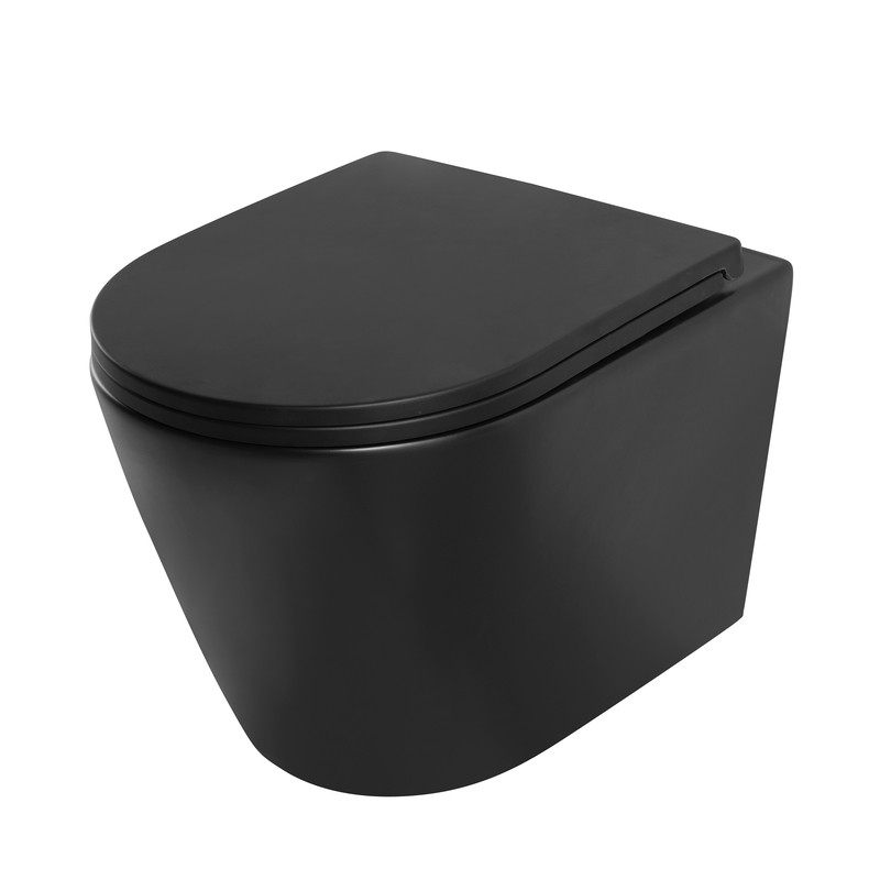 Унітаз підвісний Mixxus Premium BEVEL-0304-T1, чорна 480×360×360 мм система змиву TORNADO 1.0 - Зображення 9