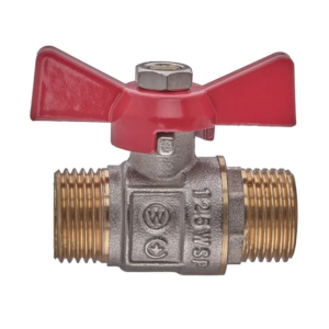 Кран кульовий ШШМ, ручка "метелик" червона Waterpro WP608-15MMW - 1/2" MMW