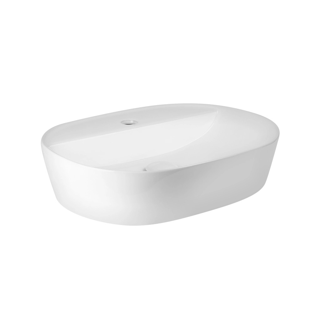 Раковина накладна Mixxus Premium ELLIPSE-0203 510×375×120 мм з отвором під змішувач, білий - Зображення 2