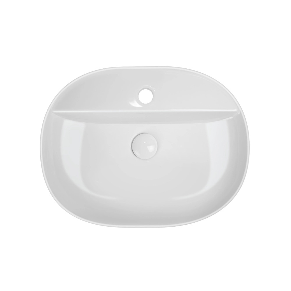 Раковина накладна Mixxus Premium ELLIPSE-0203 510×375×120 мм з отвором під змішувач, білий - Зображення 5