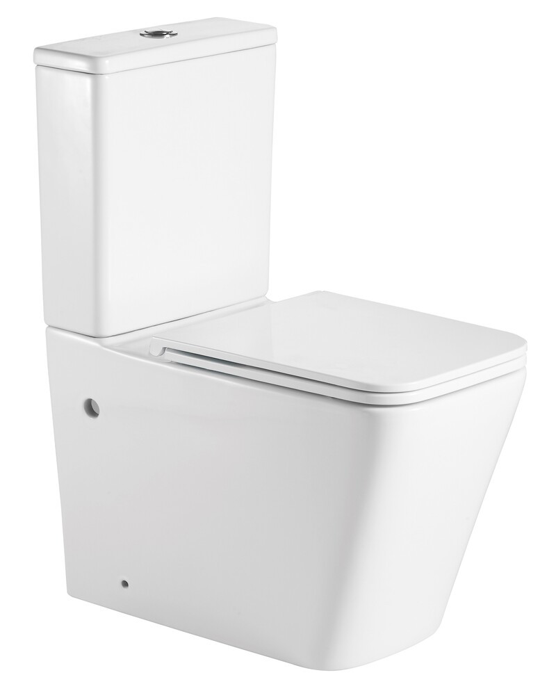 Чаша унітазу-компакту Mixxus Premium Quadro-0402-R Bowl 675х390х855 Rimless без сидіння - Зображення 5